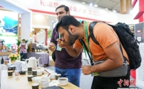 咖啡全产业链汇聚南博会 一杯云南咖啡连接全球市场The entire coffee industry chain gathers at the South China International Fair, and a cup of Yunnan coffee connects the global market