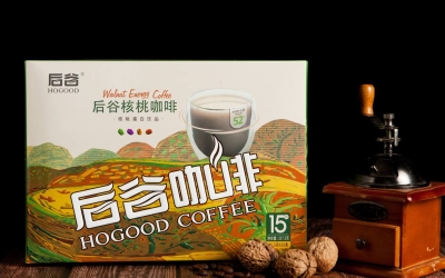 核桃咖啡 云南德宏后谷咖啡有限公司出品 Walnut coffee produced by Yunnan Dehong Hougu Coffee Co., Ltd